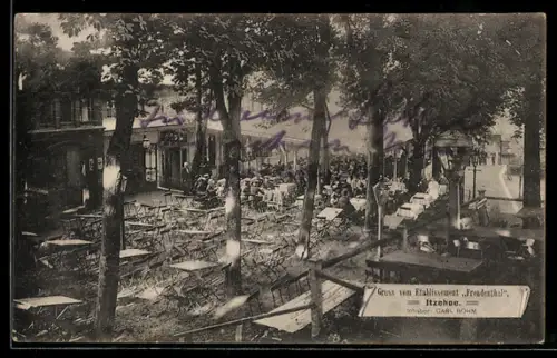 AK Itzehoe, Gaststätte Freudenthal, Inh. Carl Böhm, Aussenbereich
