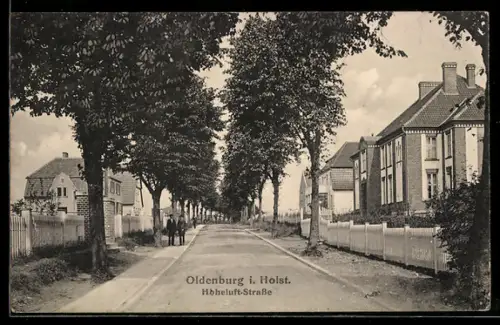 AK Oldenburg i. H., Blick in die Hoheluft-Strasse