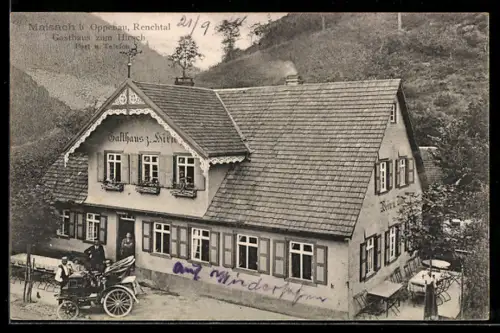 AK Maisach b. Oppenau, Gasthaus zum Hirsch, Aussenansicht mit Umgebung