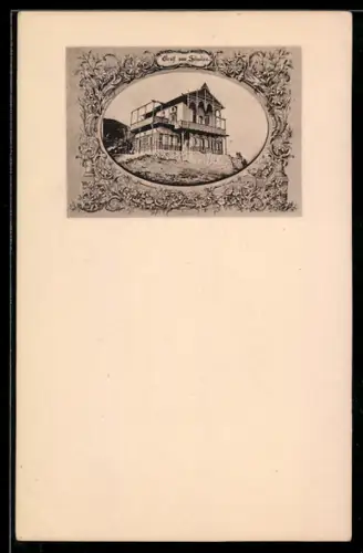 AK Garmisch-Partenkirchen, Berggasthof Schachen, sehr früher Druck