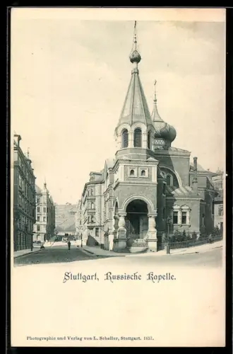 AK Stuttgart, Russische Kapelle in der Aussenansicht