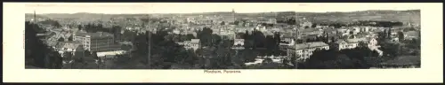 Klapp-AK Pforzheim, Panoramablick über die Dächer der Stadt