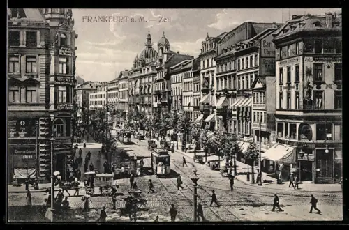 AK Frankfurt /Main, Zeil, Strassenbahn