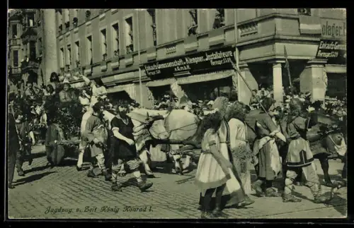 AK Kassel, Tausendjahrfeier, Jagdzug zur Zeit König Konrad I.
