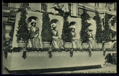 AK Kassel, Tausendjahrfeier, Musenwagen der Gruppe Landgraf Moritz