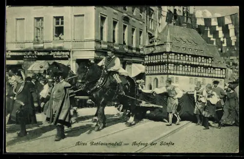AK Kassel, Tausendjahrfeier, Altes Rathausmodell-Aufzug der Zünfte