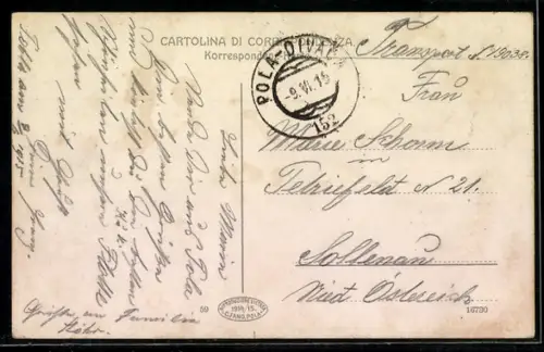 AK Pola, Riva, Boote im Hafen