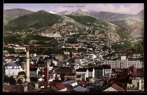 AK Sarajewo, Blick auf die Stadt