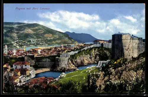AK Ragusa, Totalansicht mit Fort Lorenzo