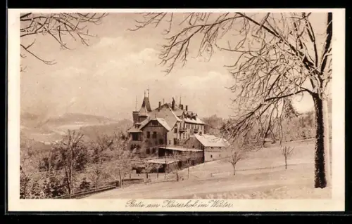AK Bärenfels, Kurhaus Kaiserhof im Winter