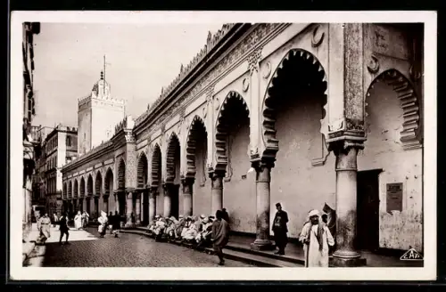 AK Alger, Mosquée Djemaa-Dijedid et Rue de la Marine