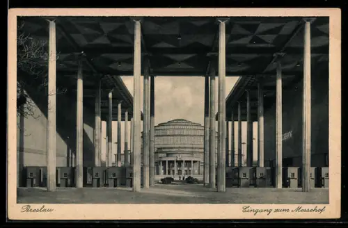 AK Breslau, Eingang zum Messehof