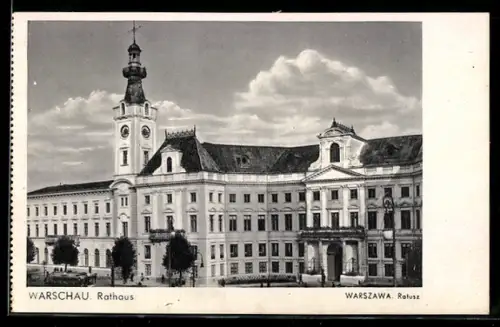 AK Warschau-Warszawa, Ratusz, Rathaus