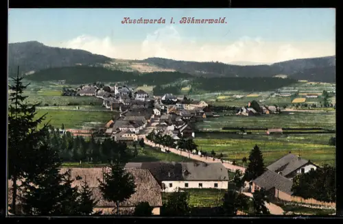 AK Kuschwarda, Blick auf den Ort