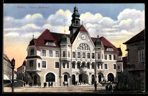 AK Pettau, Partie am neuen Rathaus