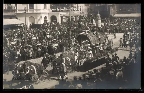 AK Wien, Kaiser-Jubiläums Huldigungs-Festzug am 12. Juni