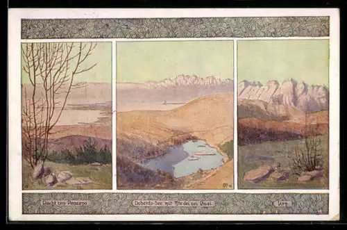 AK Rotes Kreuz Nr. 449, Bucht von Panzano, Doberdo-See und Urn - Kriegsfürsorge