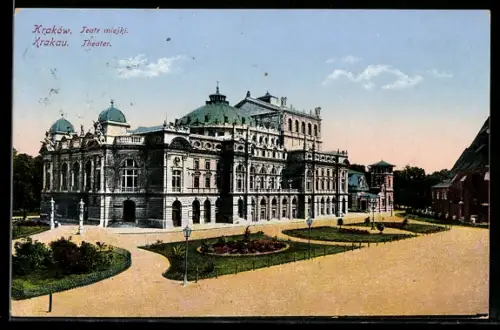 Künstler-AK Krakau-Krakow, Teatr miejski