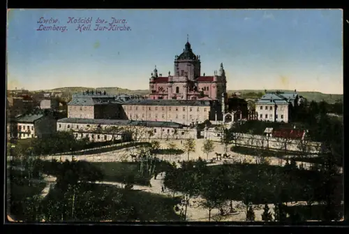 AK Lwow / Lemberg, Kosciol sw. Jura