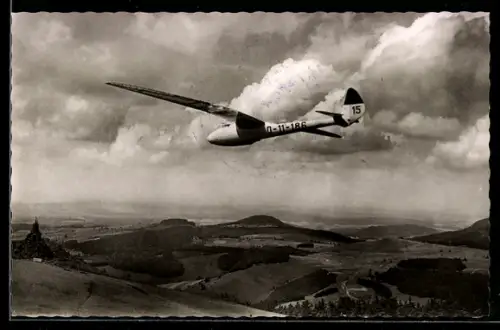AK Segelflug Peters in Condor IIa über der Wasserkuppe