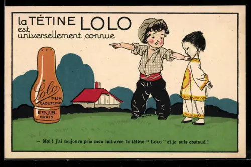 AK Reklame für Gummisauger, La Tetine Lolo