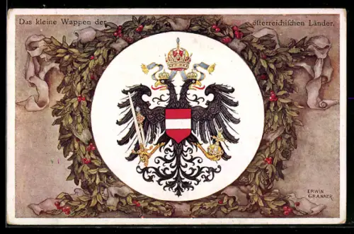 AK Das kleine Wappen der österreichischen Länder