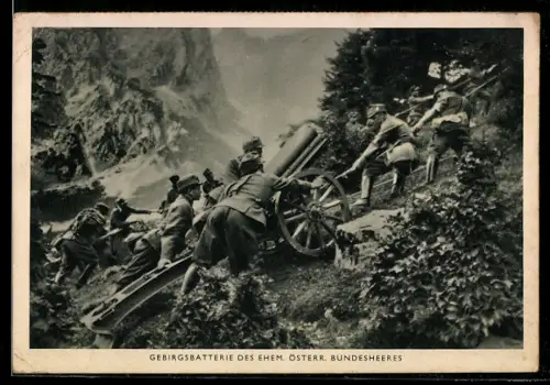 AK Gebirgsjäger des ehem. österr. Bundesheeres mit Kanone