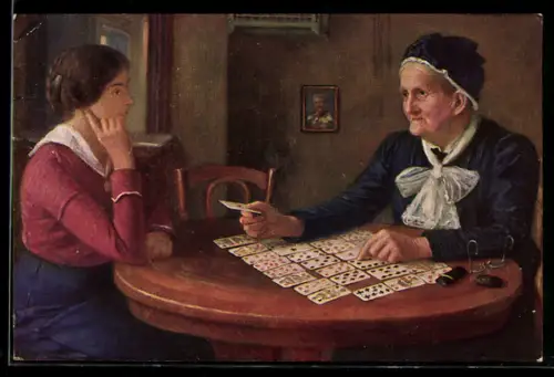 AK Hellseherin legt die Karten