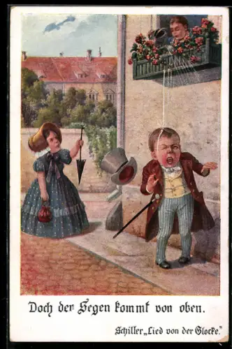 AK Szene aus Schillers Lied von der Glocke