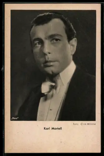 AK Schauspieler Karl Martell in Frack porträtiert