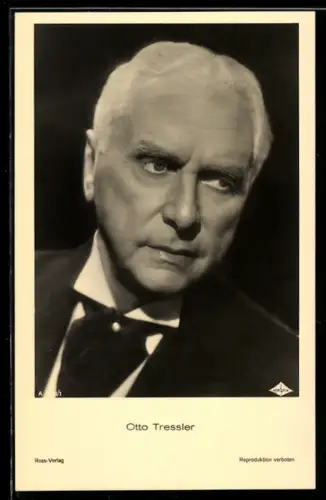 AK Schauspieler Otto Tressler in Anzug und Krawatte