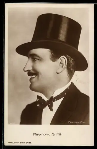 AK Schauspieler Raymond Griffith im Kostüm einer Filmrolle