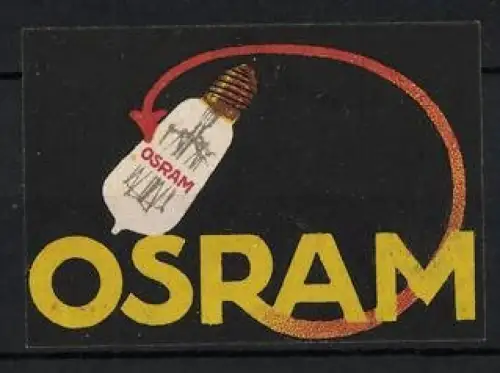 Reklamemarke OSRAM, OSRAM Glühlampen, Glühbirne