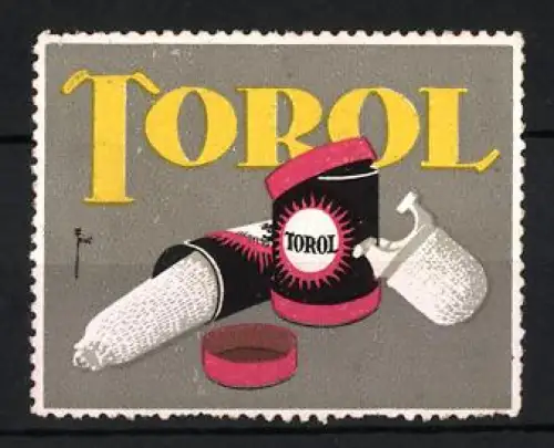 Reklamemarke Torol, Verpackung mit Glühstrumpf