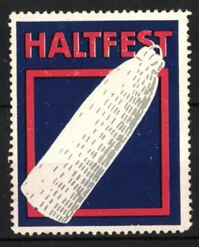Reklamemarke HALTFEST, langer Glühkörper