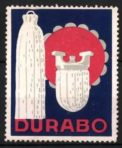 Reklamemarke Durabo, Glühkörper mit Logo
