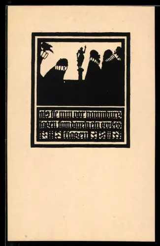 AK Ratsherren verkennen Gebärde des Schutzheiligen, Naumburger Hussitenkarten