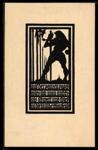 AK Naumburg, Porkop mit Schwert vor der Stadt, Märchen