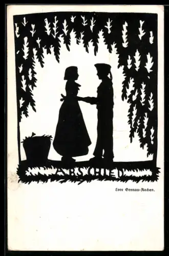 AK Aachen, Abschied, Paar, Opfertag Deutsche Flotte 1916