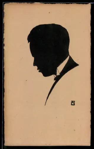 AK Männerportrait von der Seite