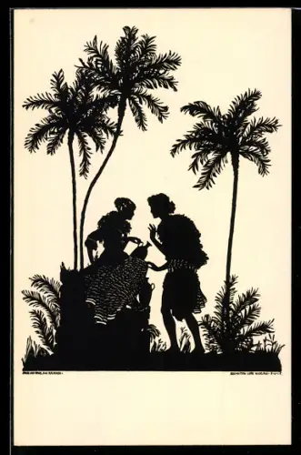 AK Rahel und Jakob unter Palmen