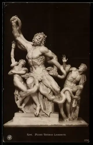 Foto-AK NPG Nr. 5240: Rom, Vatikan-Museum, Laookon-Gruppe