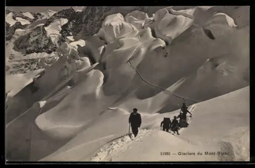 AK Mont Blanc, Glaciers du Mont-Blanc