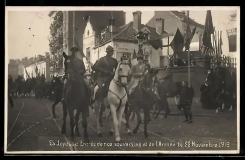 AK Siegesparade / Fete de la Victoire 1918, Einzug der französischen Soldaten