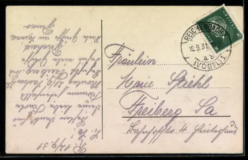 Künstler-AK Handgemalt: Ruderboot am Ufer