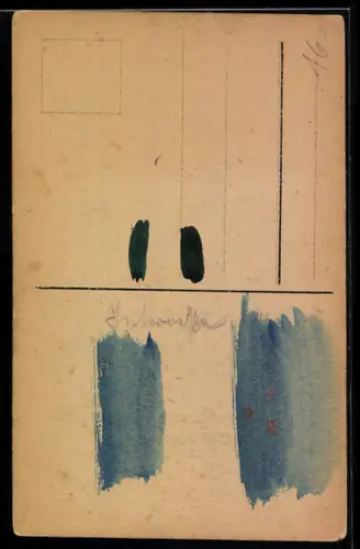 Künstler-AK Handgemalt: Klippen mit Ruine