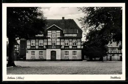 AK Rethem /Aller, Rathaus, Stadthaus