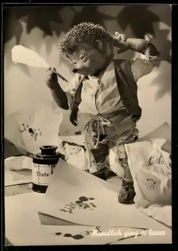 AK Mecki versucht einen Brief zu schreiben