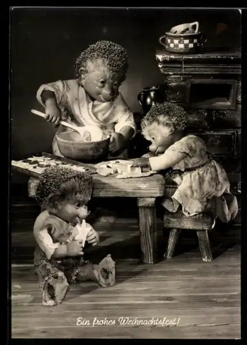 AK Mecki backt mit seinen Kindern Kekse für das Weihnachtsfest
