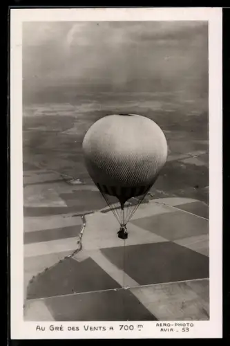 AK Au Gre des Vents a 700 m, aufgestiegener Fesselballon